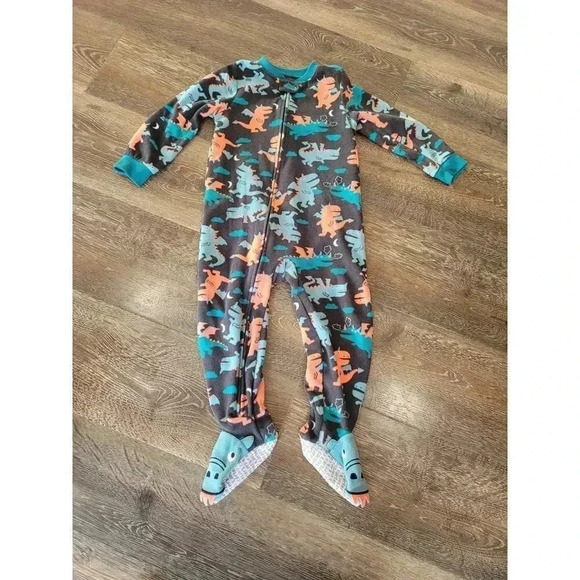 Carters Dinosaur Toddler Boy Pajamas size 3t #2‎ - Picture 1 of 3